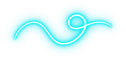 Blue Glowing Neon Curved Line png