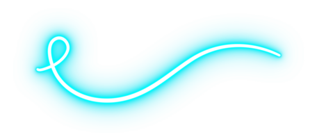 Blue Light Glowing Neon Curved Line png