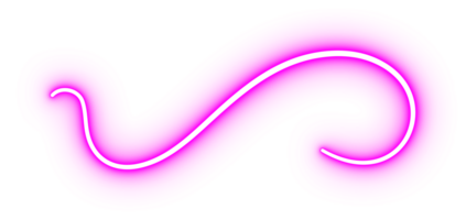 rosa raggiante neon curvo linea png
