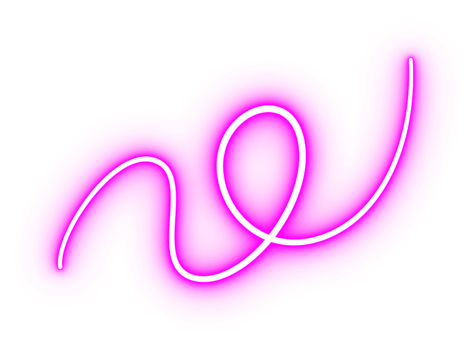 Pink Glowing Neon Curved Line 24683995 PNG