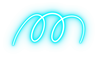 Curly Light Glowing Neon Curved Line png