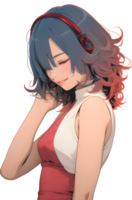 ai generiert - - Anime Mädchen - - transparent Hintergrund png