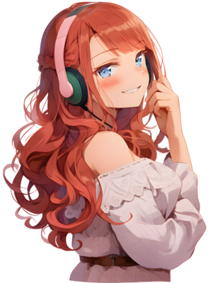 AI GENERATED - Sticker - Smiling Anime Girl 24212227 PNG