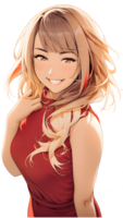 ai generiert - - Anime Mädchen - - transparent Hintergrund png