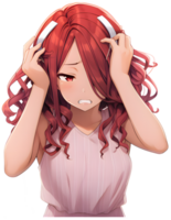 ai generiert - - Anime Mädchen - - transparent Hintergrund png