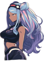 ai genererad - anime flicka - transparent bakgrund png