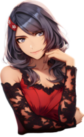 ai generiert - - Anime Mädchen - - transparent Hintergrund png