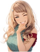 ai generiert - - Anime Mädchen - - transparent Hintergrund png