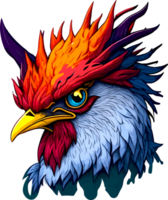 Chicken Rooster Logo with AI Generative png