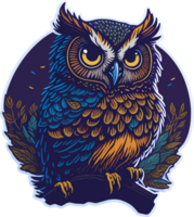 hibou art mascotte logo avec ai génératif png