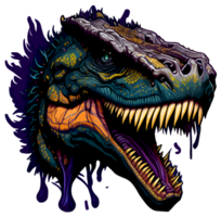 dinosaurio rex pegatina con ai generativo png