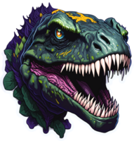 Tyranosaurus rex Logo Aufkleber mit ai generativ png