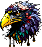 Illustration von Adler Kopf Logo mit ai generativ png