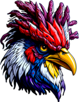 Rooster Head Logo with AI Generative png