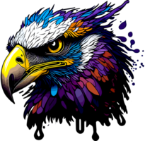 mascota logo de águila cabeza con ai generativo png