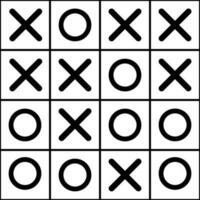 xo or tictactoe game seamless pattern background. crosses and zeros funny game schematic image. vector