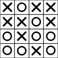 xo or tictactoe game seamless pattern background. crosses and zeros funny game schematic image. vector