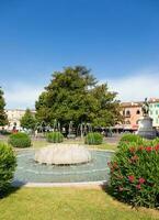 Verona, Italy - the Fountain of Alps, located in Piazza Bra garden. photo