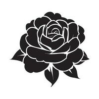 This is a Rose Vector Illustration, Rose Line art vector silhouette.