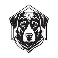 esta es un perro vector clipart, perro vector silueta, perro línea Arte vector ilustración.