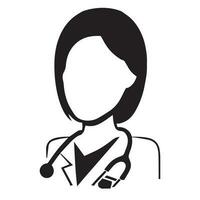 Doctor icon Vector silhouette illustration,