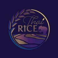 paddy rice premium organic natural product banner logo vector design