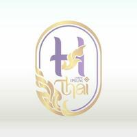 logotype design Thai art style vector