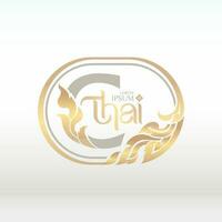 logotype design Thai art style vector