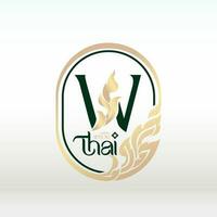 logotype design Thai art style vector