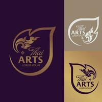 Logo Thai art traditional concept design background vector