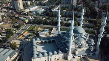 Aerial Panorama Of Bishkek With A View Of The Central Mosque, Kyrgyzstan video