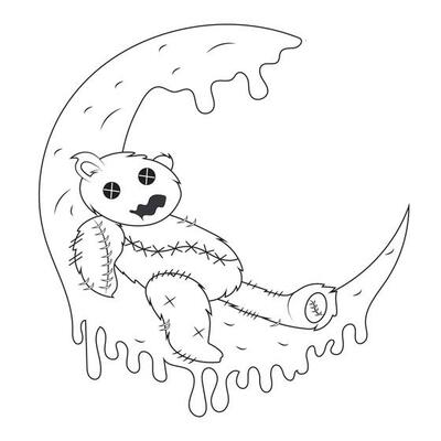 Creepy Kawaii Coloring Pages Vector Art, Icons, and Graphics for Free