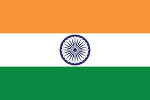 National India flag Vector illustration.