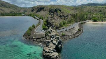 Baie du Deckel Maconde Aussicht Punkt, Mauritius Sehenswürdigkeiten, Antenne Aussicht video