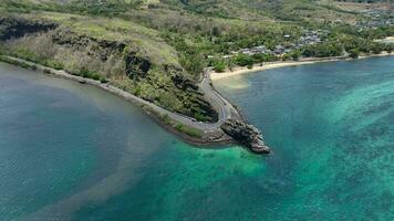 Baie du Deckel Maconde Aussicht Punkt, Mauritius Sehenswürdigkeiten, Antenne Aussicht video