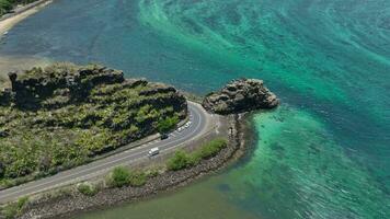 Baie du Deckel Maconde Aussicht Punkt, Mauritius Sehenswürdigkeiten, Antenne Aussicht video