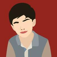 Beautiful smiling cute boy avatar art work. vector