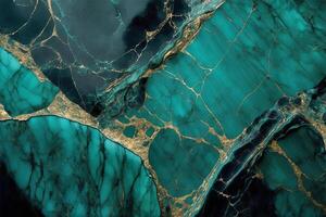 Jade green marble texture background. Marble with black and golden veins. illustration photo