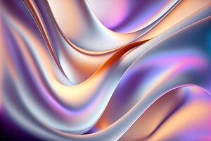 Iridescent holographic textural Background. Gradient waves with iridescent highlights. illustration photo