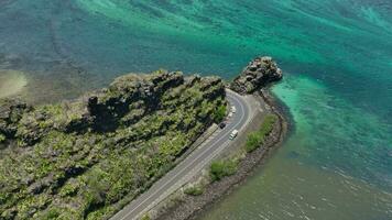 Baie du Deckel Maconde Aussicht Punkt, Mauritius Sehenswürdigkeiten, Antenne Aussicht video