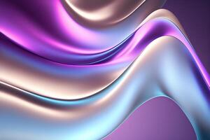 Iridescent holographic textural Background. Gradient waves with iridescent highlights. illustration photo