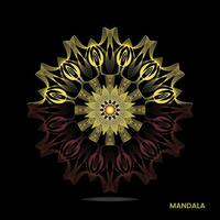 Mandala template for textile vector