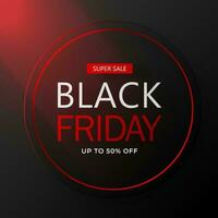 Black Friday Sale. Banner, poster, logo on dark background vector