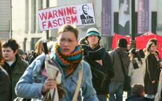 London, united kingdom, 18th March 2006, London community protest and demonstration during the war photo