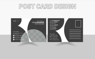 enviar tarjeta diseño, moderno profesional tarjeta postal plantilla, sencillo tarjeta postal diseño, vector