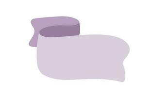 Pastel Lilac ribbon banner icon, Web design element. Hand drawn vector illustration. Place for your text for business, greeting card and holidays copy space