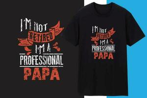 padre o papá tipografía t camisa diseño vector