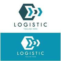 logística logo icono ilustración vector diseño distribución símbolo entrega de bienes economía finanzas