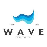 Water wave icon vector