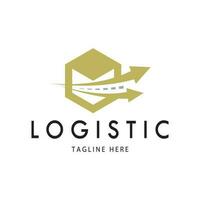 logística logo icono ilustración vector diseño distribución símbolo entrega de bienes economía finanzas